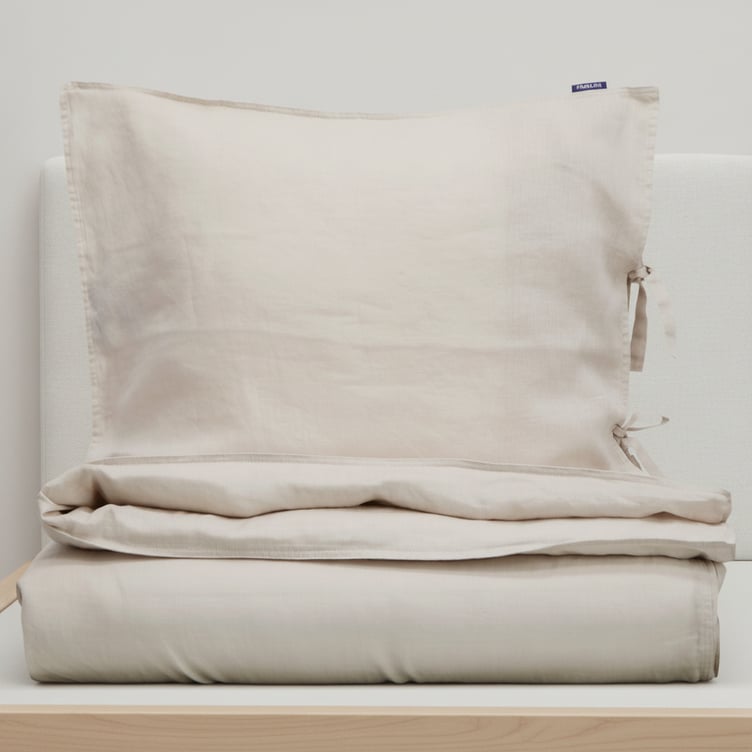 Familon Percale pussilakanasetti greige 150x210/55x65