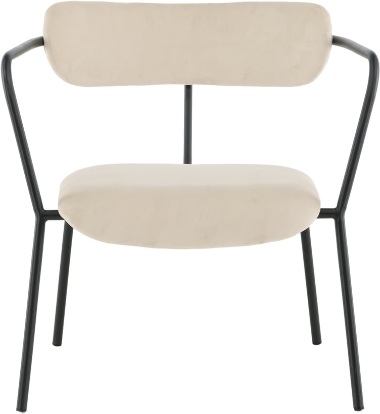 Duffy lounge-nojatuoli beige sametti