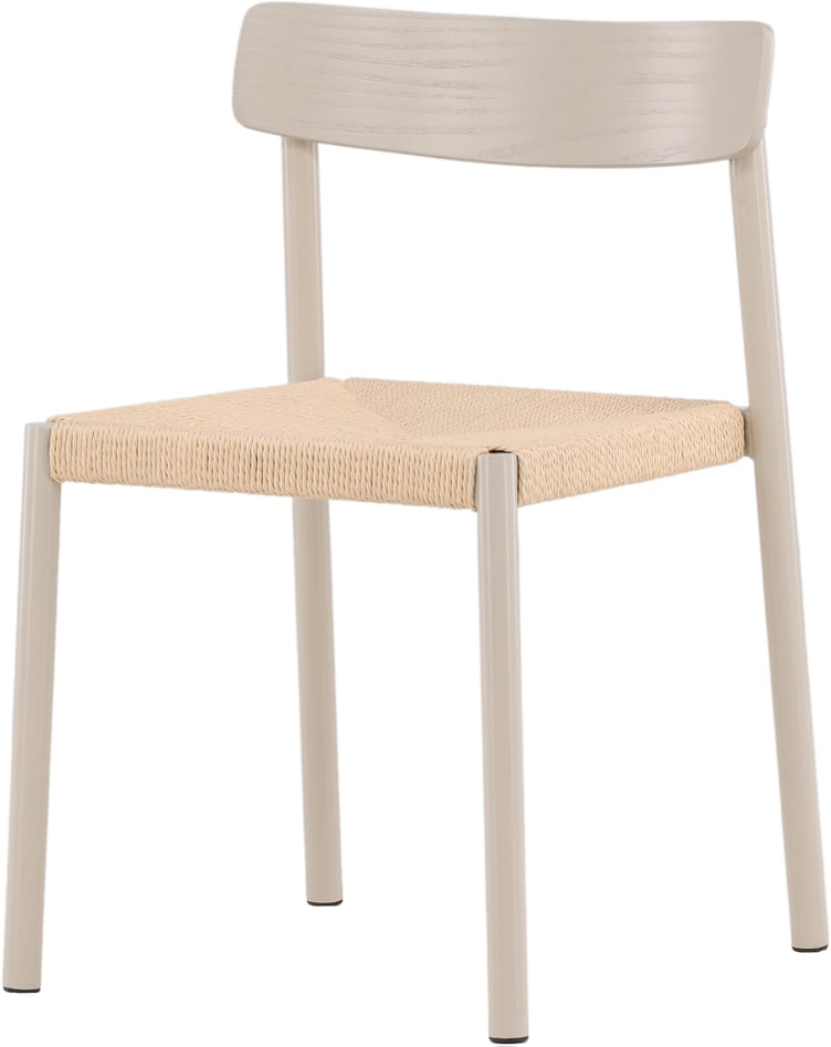 Malmön ruokapöydän tuoli greige runko / beige nyöri