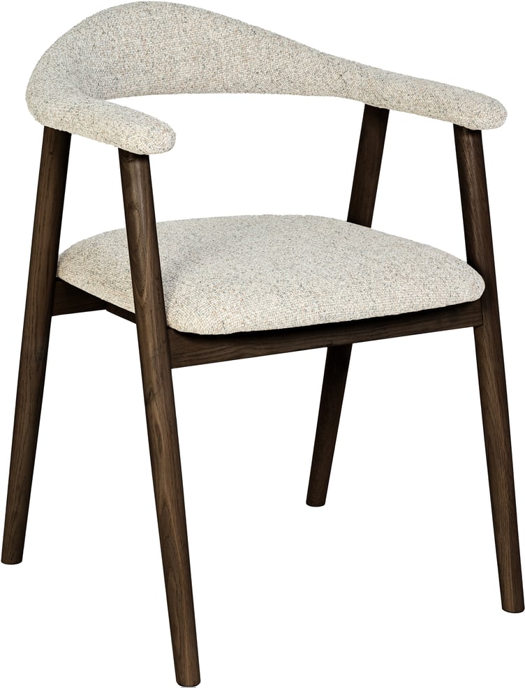 Nicola ruokatuoli, smoked tammi / beige kangas