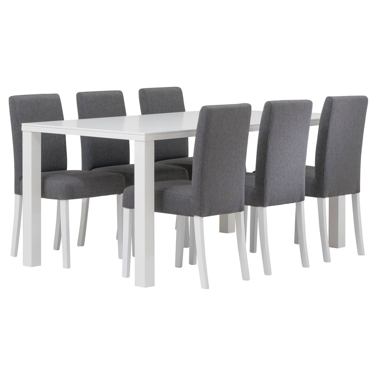 Nova & Vila ruokailuryhmä 90x170 kuudelle valkoinen