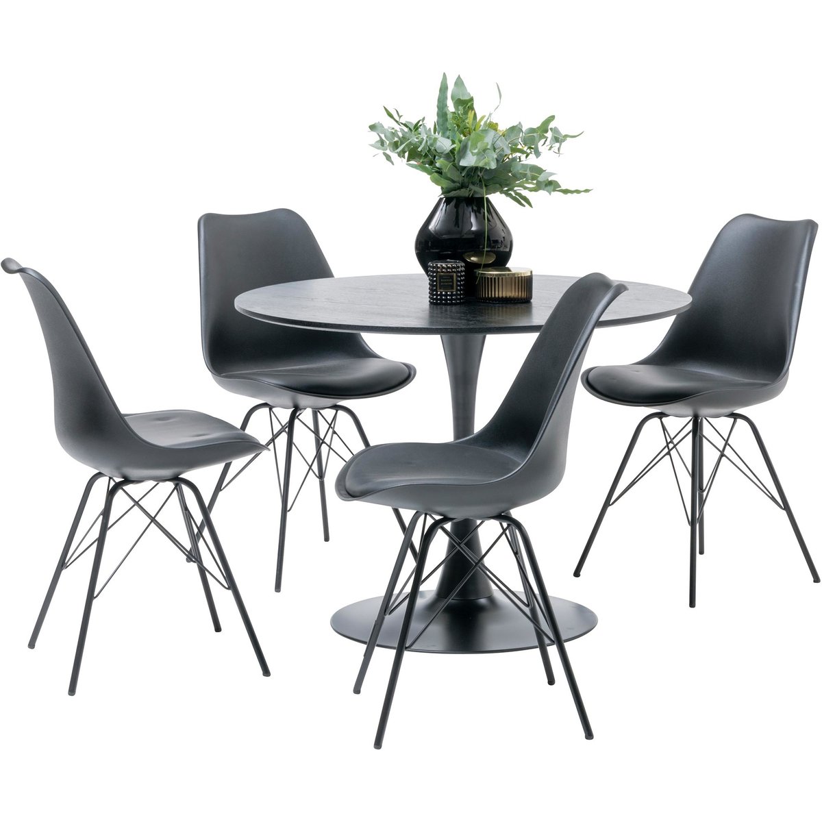 Apollo & Concept Black ruokailuryhmä 100cm neljälle musta