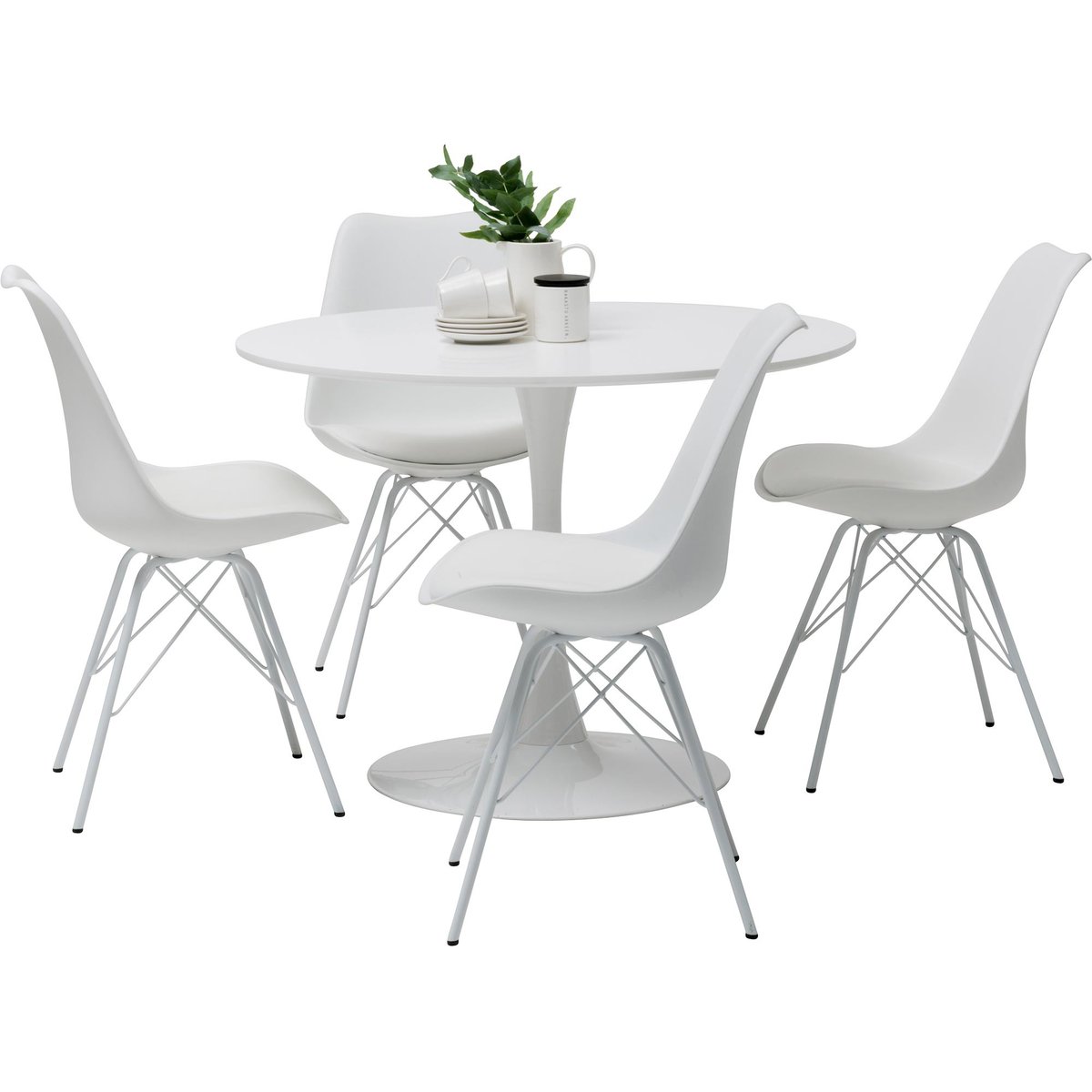 Apollo & Concept White ruokailuryhmä 100cm neljälle valkoinen