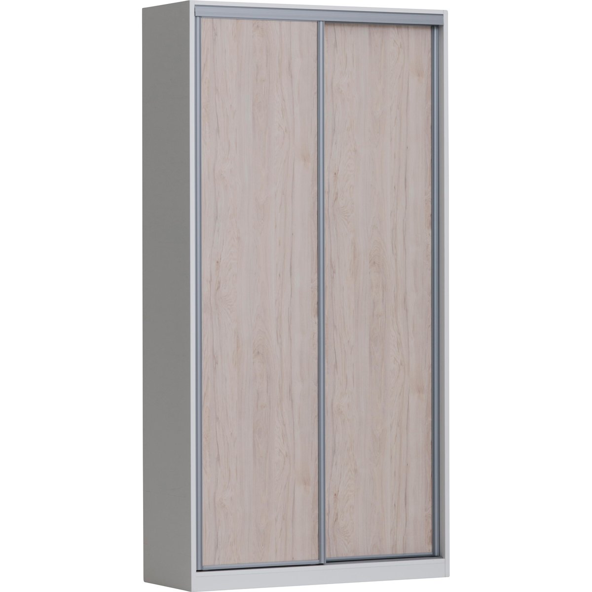 Doorit liukuovikomero 2 x 60 cm levyovi 236x120x45, valkoinen