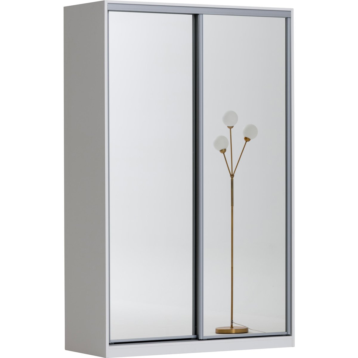 Doorit liukuovikomero + 2 x 74 cm levyovi 236x150x62, valkoinen
