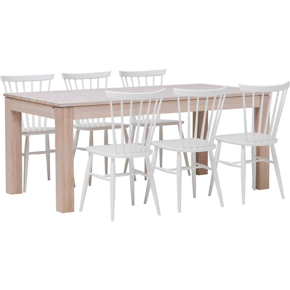 Aurora & Pinja ruokailuryhmä 95x180 kuudelle nordic tammi