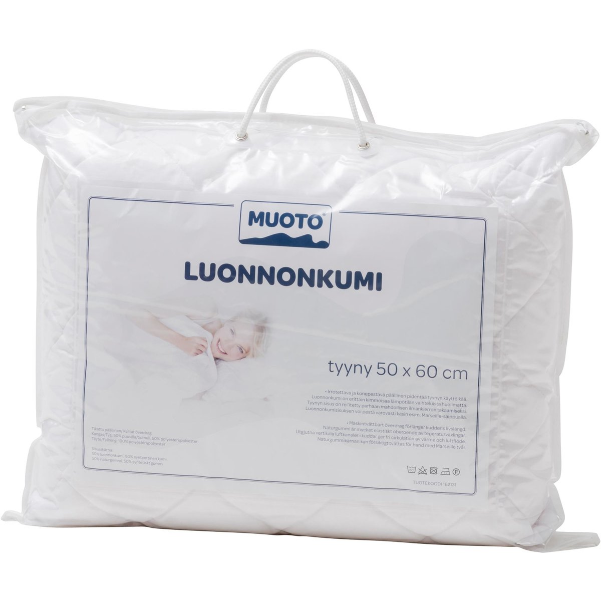 Muoto luonnonkumi tyyny 50x60