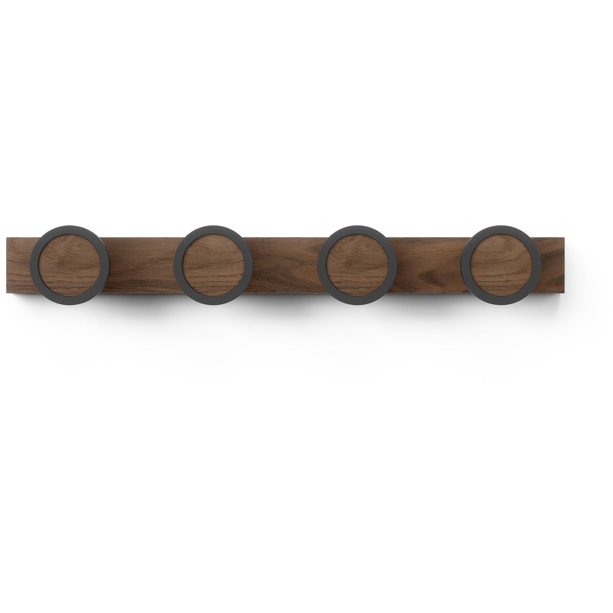 Umbra Hub seinänaulakko 50cm musta/pähkinäpuu