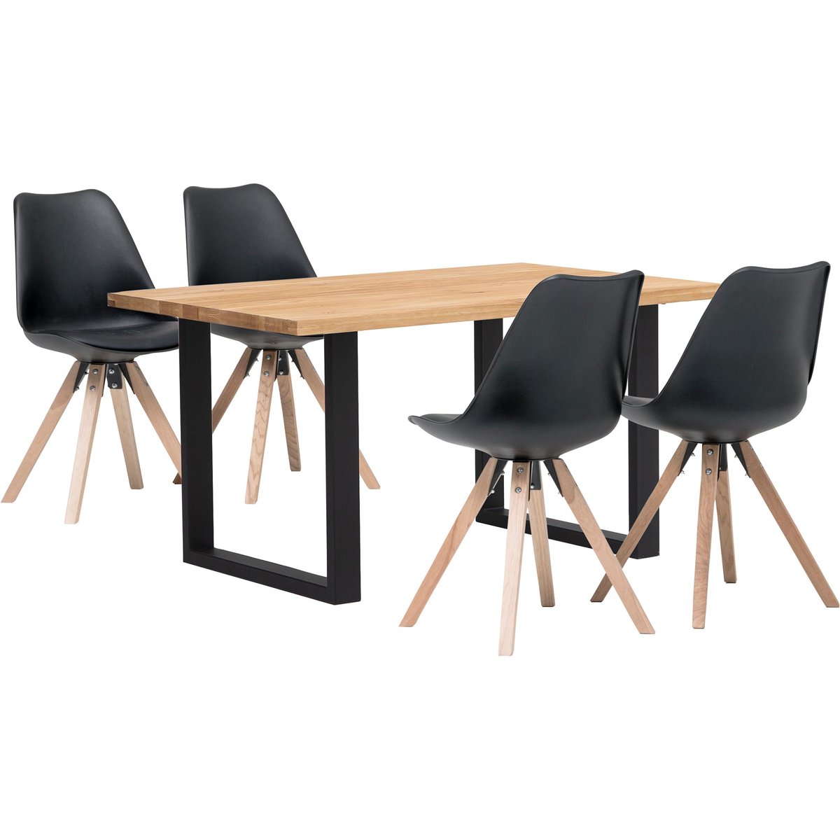Isla & Concept Oak ruokailuryhmä 95x140 neljälle öljytty tammi