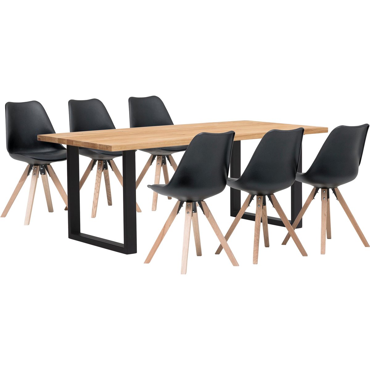 Isla & Concept Oak ruokailuryhmä 95x190 kuudelle öljytty tammi