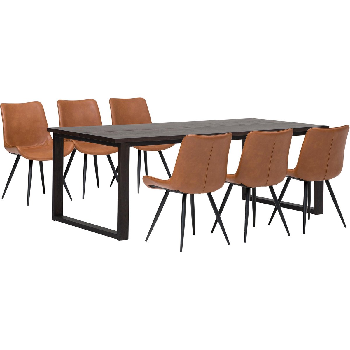 Valence & Chic ruokailuryhmä 100x215 kuudelle ruskea tammi