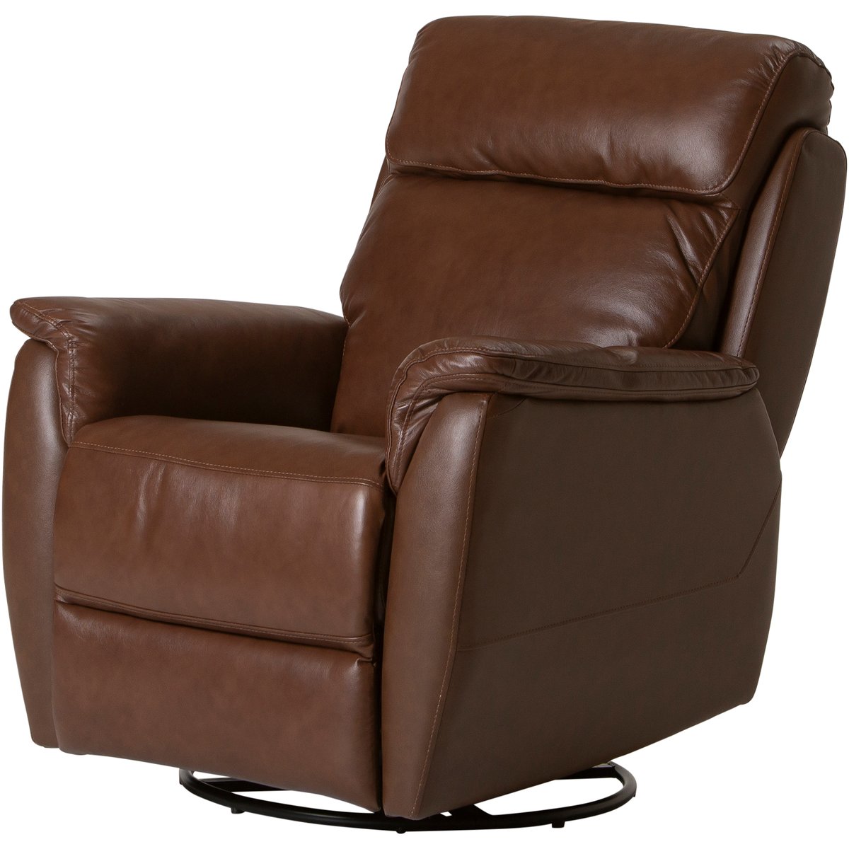 Loungea Colorado recliner-tuoli keinuva/pyörivä, ruskea nahka/keinonahka