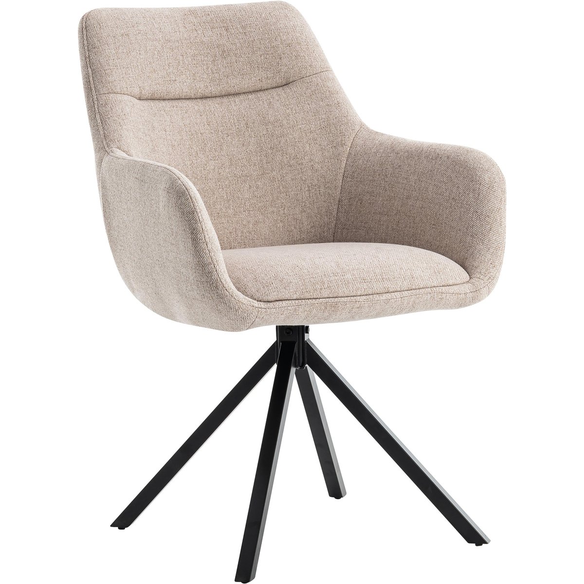 North Collection Everly ruokapöydän tuoli käsinojilla, hiekka