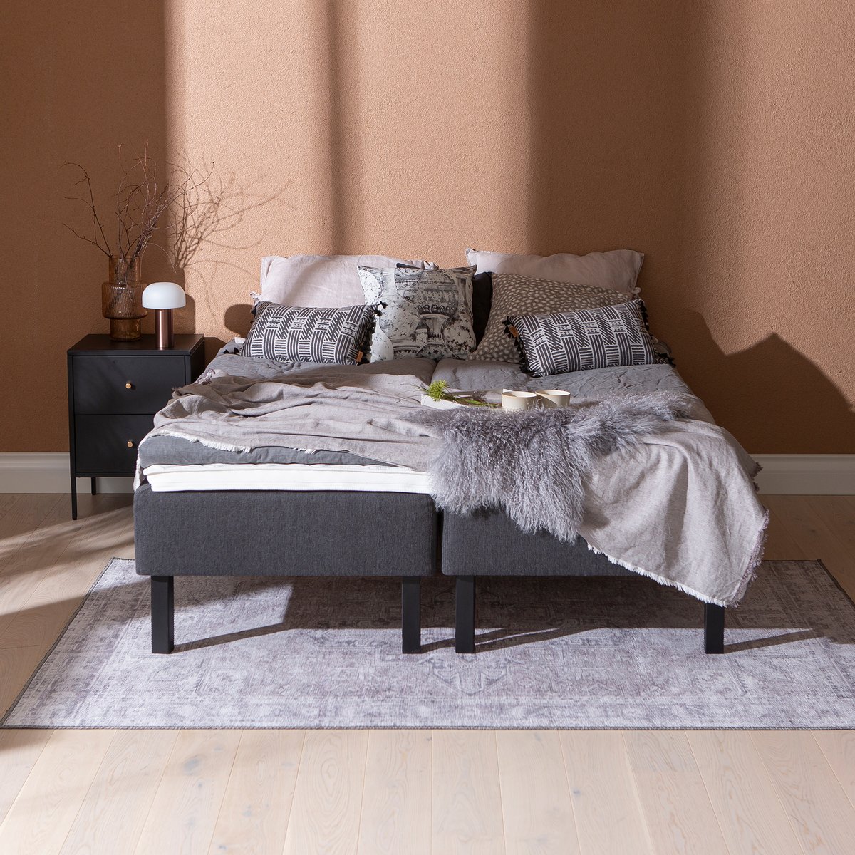 Uni runkopatjasetti bonnell 180x200 + Memory Lux -petauspatja 180cm