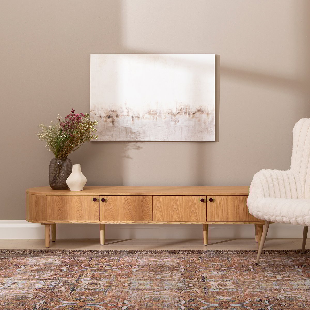 Rotondo tv-taso 200cm natural saarniviilu