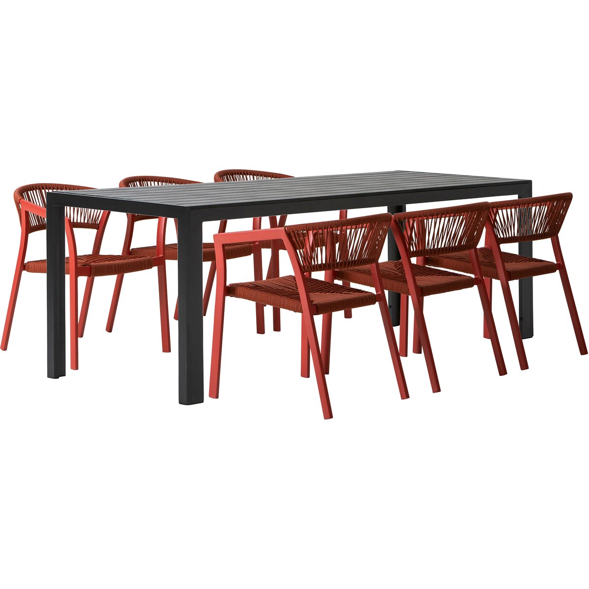 Dakota & Elegance ruokailuryhmä 205x90 kuudelle